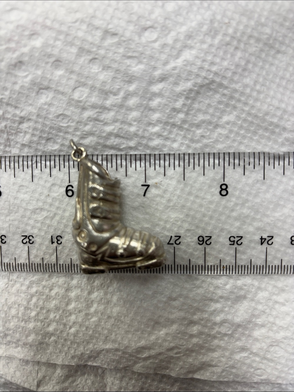 Tiffany & Co. Ski Boot Pendant Sterling Silver 925 Key Ring Charm Skiing Jewelry
